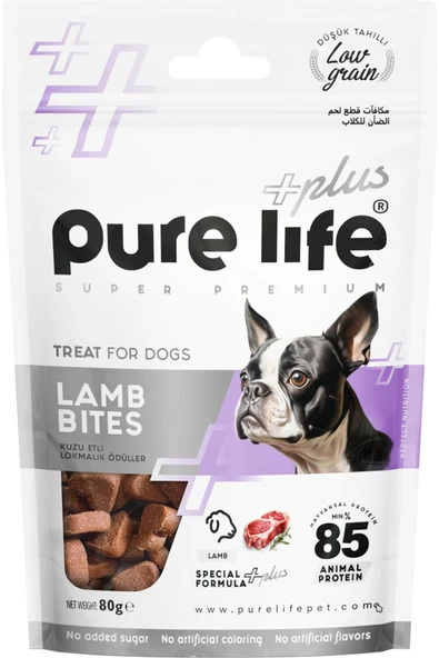 PureLife Plus Kuzu Etli, Lokmalık Köpek Ödül Maması 80gr