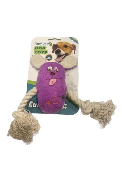 Eurodog Sesli, İpli Peluş Kemik Köpek Oyuncağı 21 cm ürün görseli 1