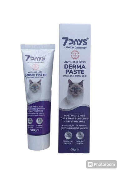 7DAYS KEDİLER İÇİN TÜY YAPISINI DESTEKLEYEN MALT MACUNU 100 GR ürün görseli 1