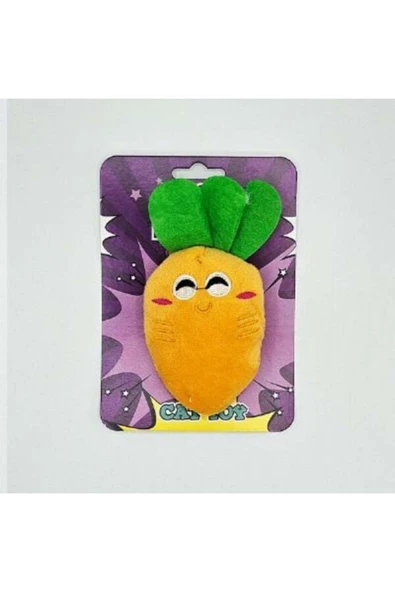 Eurocat Euro Cat Havuç Peluş Kedi Oyuncağı Turuncu/Yeşil ürün görseli 1