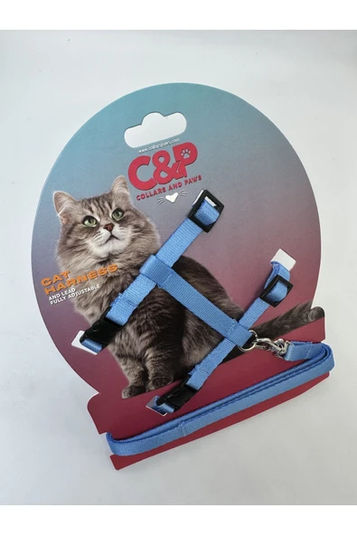 collars and paws C&P Kedi Göğüs Tasması ve Gezdirme Seti ürün görseli