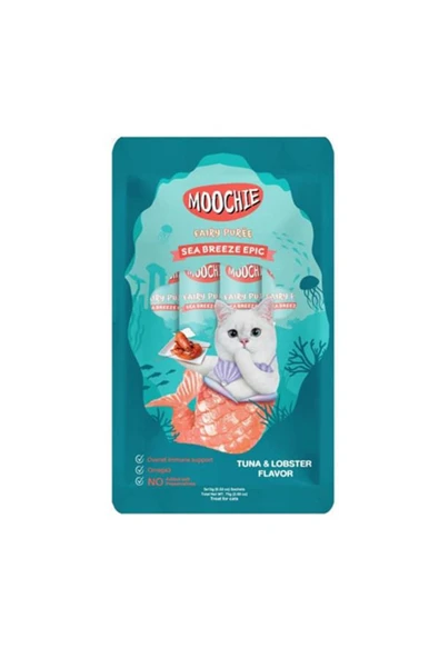 MOOCHIE Tuna & Lobster Flavor Sıvı Kedi Ödül Kreması 5 X 15 gr ürün görseli 1