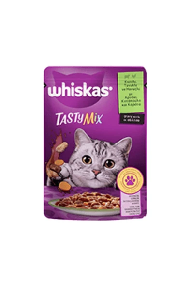 Whiskas WHİSKAS 85 GR POUCH TASTYMİX KUZULU & TAVUK & HAVUÇ 28'Lİ