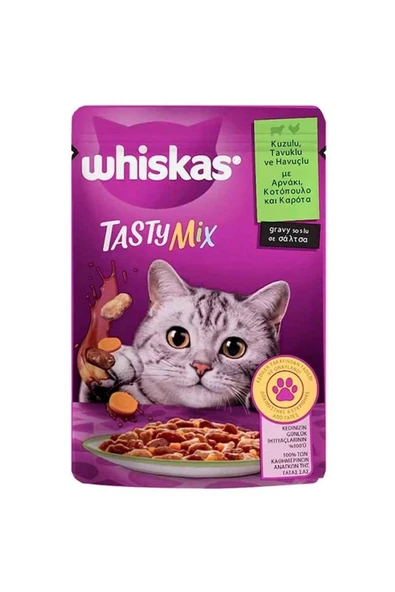 specific Whiskas Kuzulu Tavuklu Yetişkin Kedi Yaş Mama 85 Gram*12 Adet ürün görseli 1