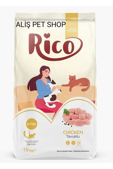 Rico Tavuklu Yavru Kedi Maması 15 Kg