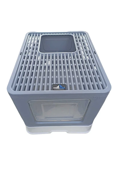 STRONG CLAWS demonte tek girişli üsten çıkışlı kum hazneli çekmeceli kedi tuvaleti 0777 ürün görseli