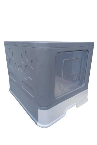 STRONG CLAWS demonte tek girişli üsten çıkışlı kum hazneli çekmeceli kedi tuvaleti 0777 - Resim 2