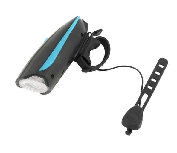 XBYC 6163 BİSKLET USB IŞIKLI KORNA SİYAH MAVİ - 2