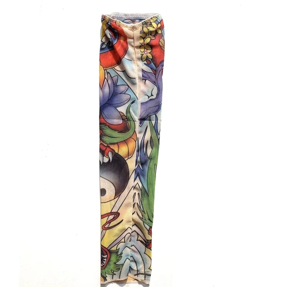 Çorap Dövme Giyilebilir Kol Bacak Dövmesi Likralı 2 Adet Model 20 - 3