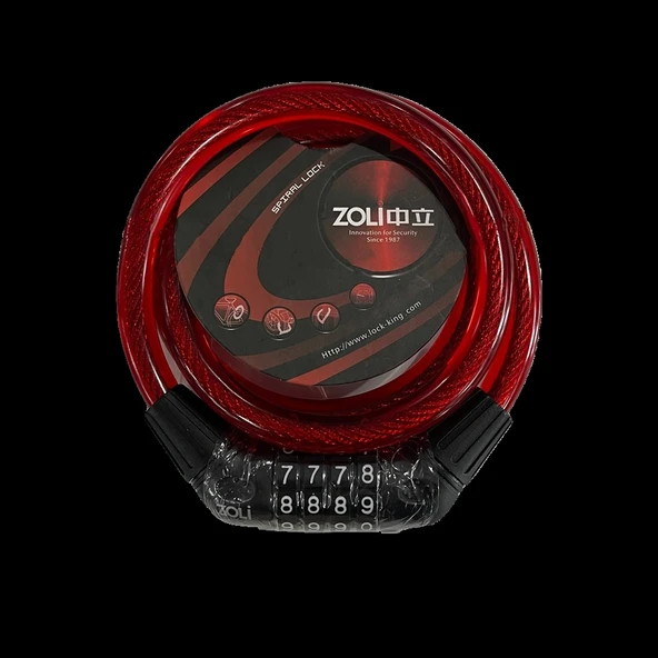 XBYC 4522 BİSİKLET ŞİFRELİ KİLİT SİYAH KIRMIZI