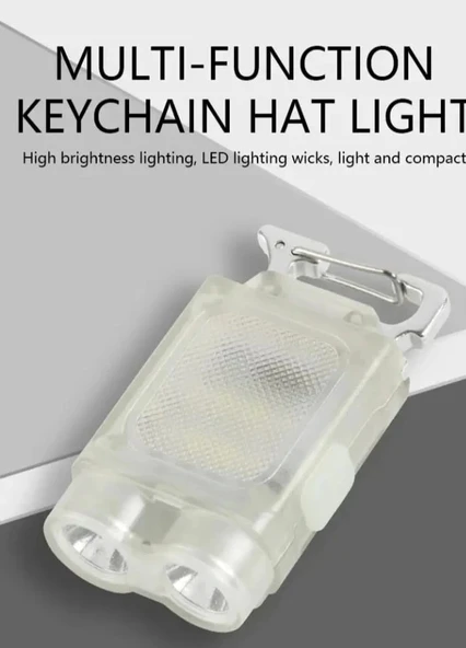 V15 Edc El Feneri 1200lm Anahtarlık Işık Tip-c Şarj Edilebilir Taşınabilir Mini Torch Mıknatıs Klips Ile Kamp Cep Fener - Resim 8