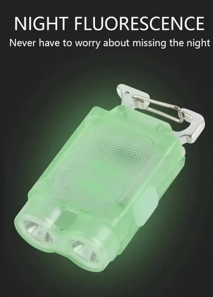 V15 Edc El Feneri 1200lm Anahtarlık Işık Tip-c Şarj Edilebilir Taşınabilir Mini Torch Mıknatıs Klips Ile Kamp Cep Fener - Resim 3