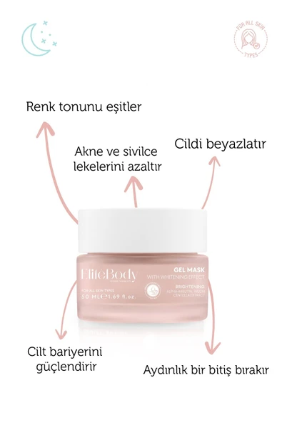 EliteBody Beyazlatıcı,Aydınlatıcı ve Nemlendirici Yüz Maskesi - 2