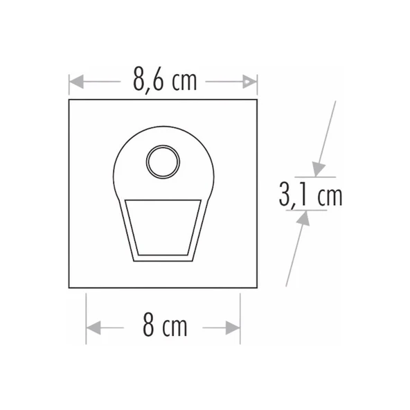 Cata 1W Sensörlü Ledli Koridor Arm.siyah Kasa(Gün) - 2
