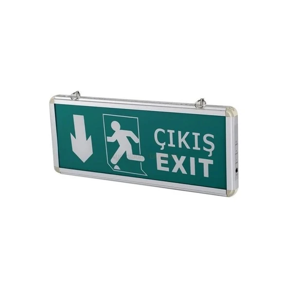 Cata Ledli Acil Çıkış Levhası Aşağı Ok - 2