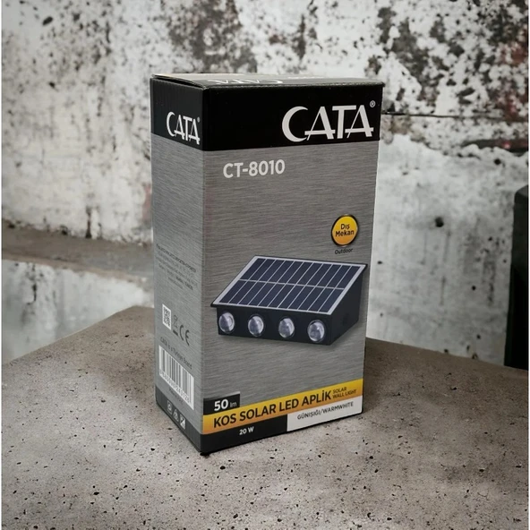 Cata 20W Kos Solar LED Aplik (Dış Mekan)(Günışığı) - 2