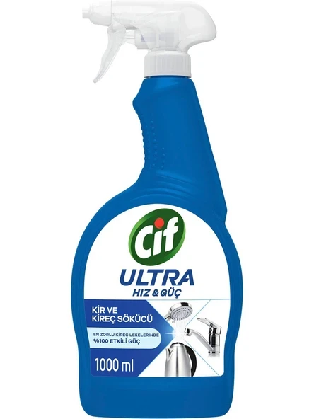 Cif Ultra Hız & Güç Kireç Sökücü Sprey Leke ve Kir Çıkarıcı 1000 ML ürün görseli