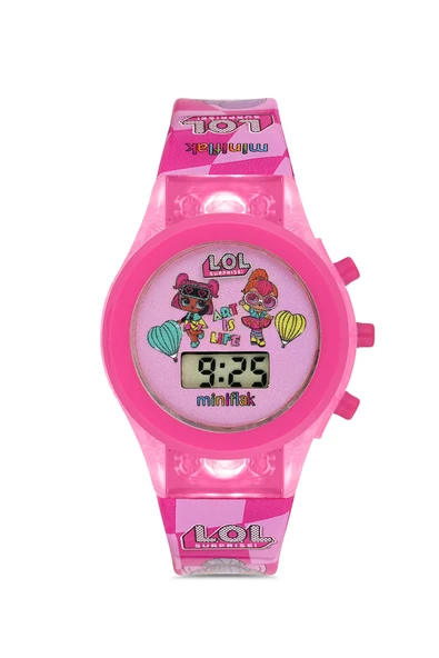 Miniflak LOL Surprise! Lisanslı LOL7001 Pembe Işıklı Çocuk Saati - 1