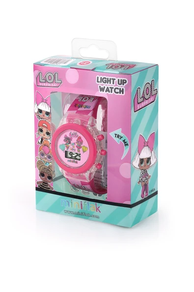 Miniflak LOL Surprise! Lisanslı LOL7001 Pembe Işıklı Çocuk Saati - 2