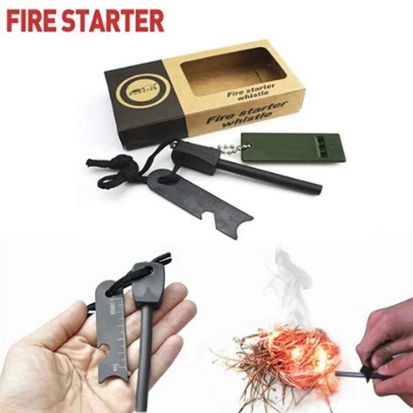 Survive Magnezyum Çubuğu Ateş Başlatıcı Çakmak Taşı - 3