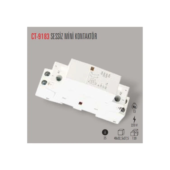 Cata Ct-9183 25A Modüler Aydınlatma Kontaktörü