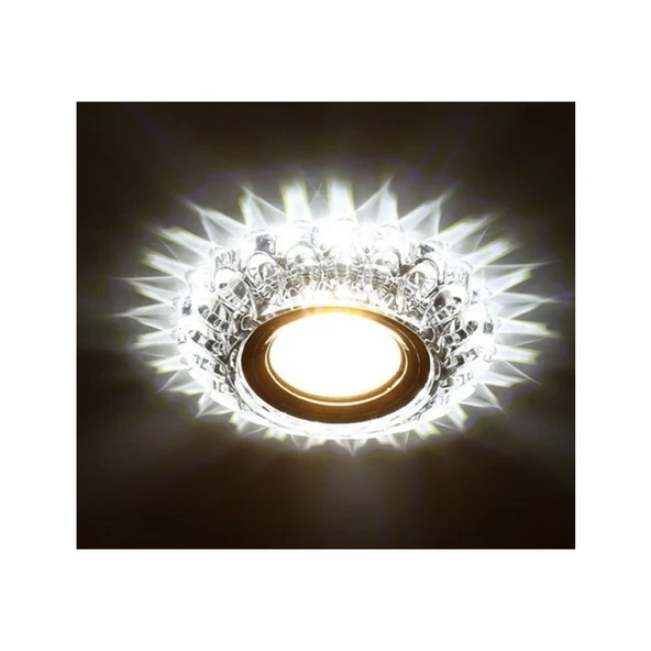 Cata Kristal Cam Spot Beyaz LED Çerçeveli Sümbül CT-6594