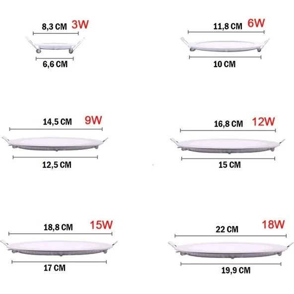 Cata 12W Slim Panel (Günışığı) - 3