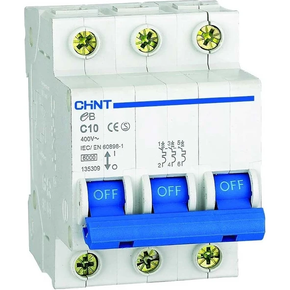 Chint Eb Serisi / 3 Kutuplu 4,5ka / C Tipi 16A Oto