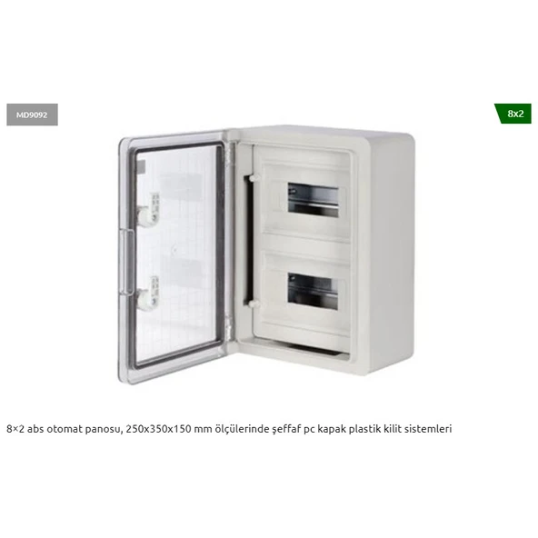 Adal 250X350X150 8x2 Pc Kapaklı Otomat Panosu