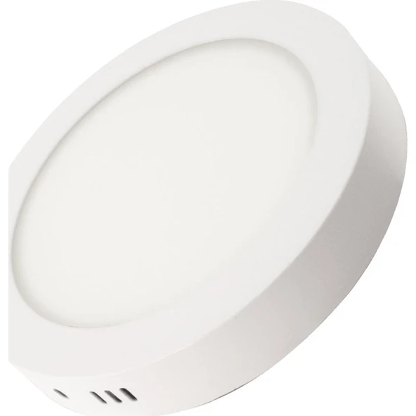 Ack 12 W 6500K Beyaz Sıva Üstü Yuvarlak LED Panel Armatür AP03-01230