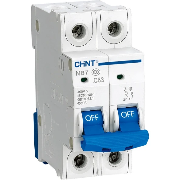Chint Nb7 Serisi / 2 Kutuplu 6ka / C Tipi 6A Otoma
