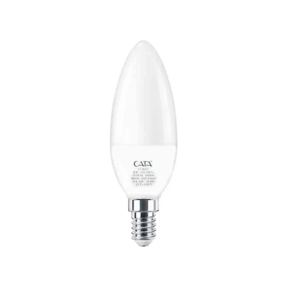 Cata 5 Adet 8W LED Buji Ampul(Beyaz)