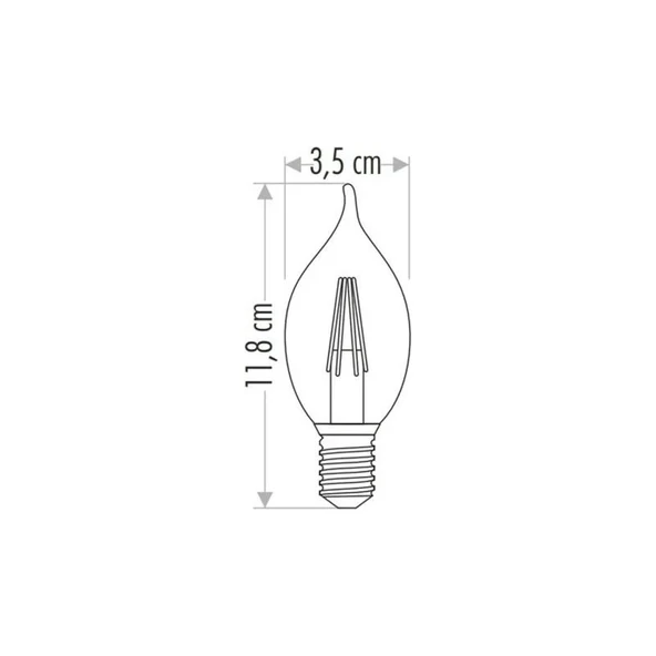 Cata 5 Adet 4W Rustik LED Dekoratif Buji Amber - 3