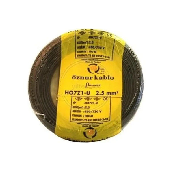 Öznur 2,5mm Nya Kablo H.free Siyah