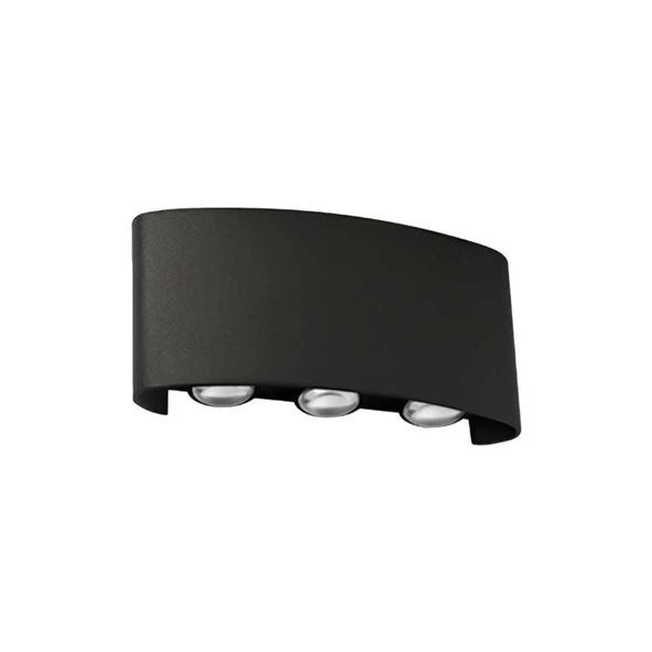 Ack 6 x 1w / Smd Chıp / Siyah Aplik / 3000k / Ip54 / - 2