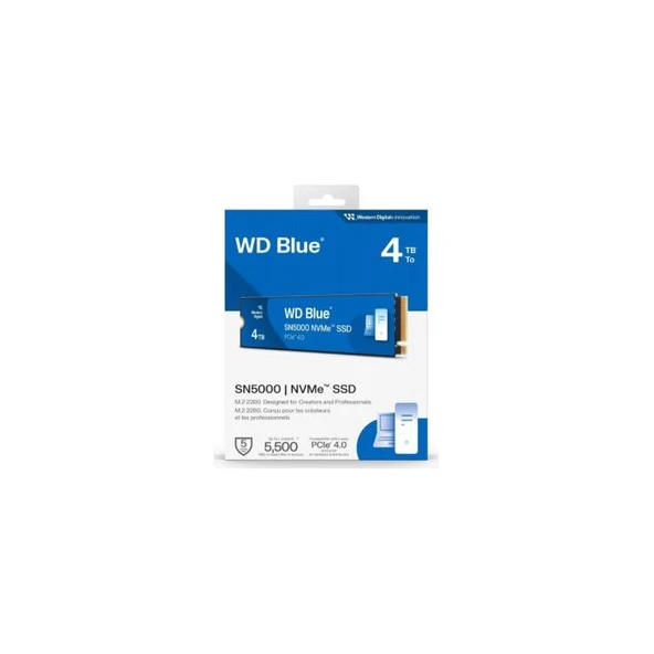 WD Blue SN5000 WDS400T4B0E 4TB 5500/5000 Gen4 NVMe PCIe M.2 2280 SSD - 2
