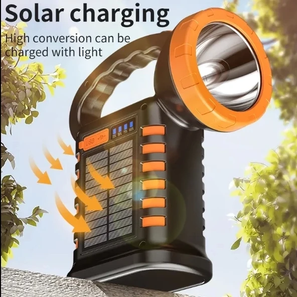 Wıson Ws-4343 Çok Fonksiyonlu Solar Şarjlı Powerbanklı Kamp Lambası - 4
