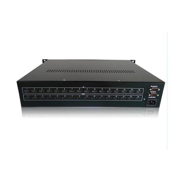 Beek BS-1616H HDMI Matrix 16 x 16 16 giriş 16 çıkış RJ45 port RS232 port HDMI 1.4b HDCP 1.2 1080p/60Hz çözünürlük Uzaktan kumanda ile yönetim RS232 Arayüz - Resim 2