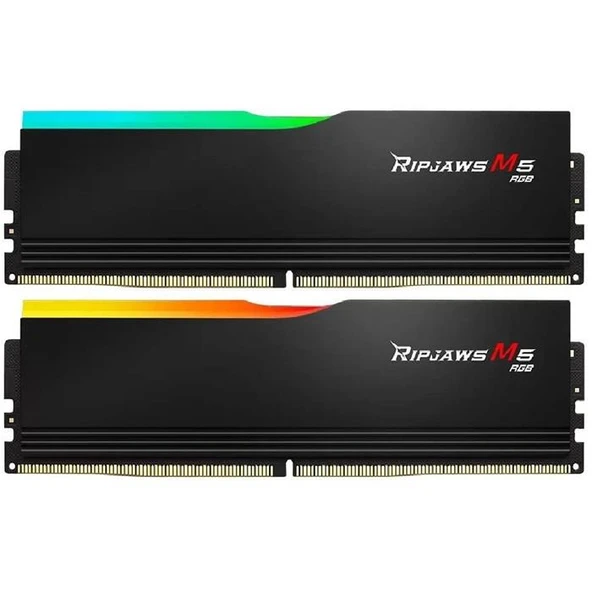 F5-6400J3648F16GX2-RM5RK GSKILL Ripjaws M5 Siyah RGB DDR5-6400Mhz CL36 32GB (2x16GB) Dual (36-48-48-96) 1.35V ürün görseli 1