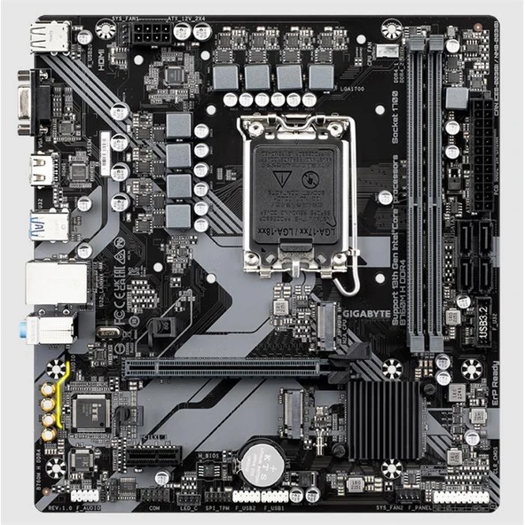 GIGABYTE B760M-H-DDR4 1700P DDR4 SES GLAN HDMI/D-SUB SATA3 USB3.2 mATX - Resim 3