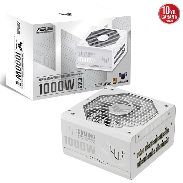 ASUS TUF GAMING 1000G Beyaz 80Plus Gold 1000W Modüler ATX 3.1 Güç Kaynağı - 8