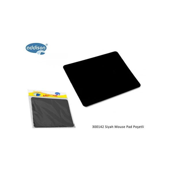 Addıson 300142, 177X217X2Mm, Lüx, Big, Mouse Pad,  (Siyah)
