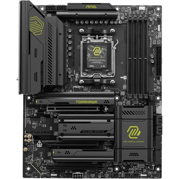 MSI MAG X870E TOMAHAWK WIFI AM5 DDR5 8400(OC) M.2 5G Lan HDMI Wifi 7 ATX - 3