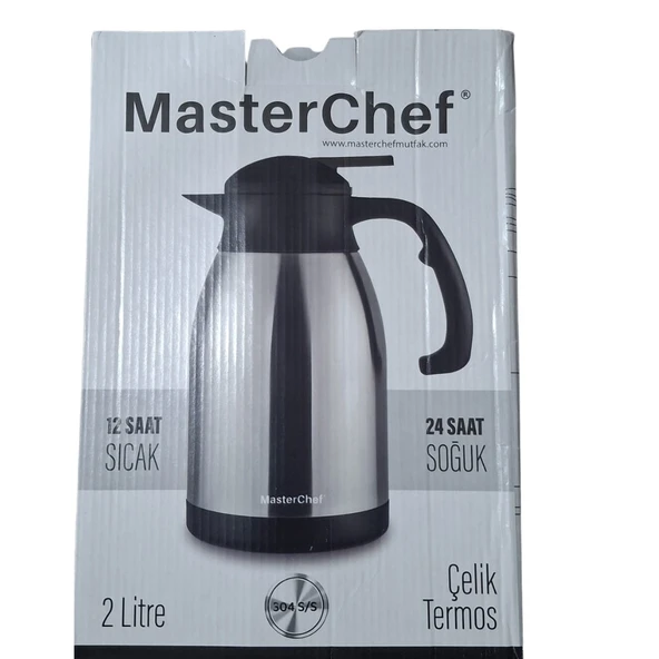 MasterChef 2 Litre Çelik Termos İnox - 3