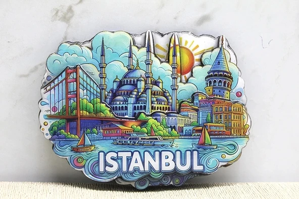 Ahşap İstanbul Temalı Magnet Alk4361
