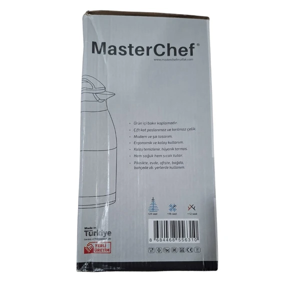 MasterChef 2 Litre Çelik Termos İnox - 5