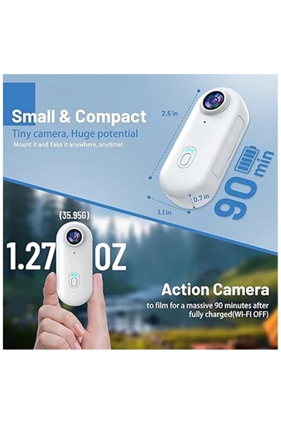 Mini Wıfı Aksiyon Kamerası 1080p Taşınabilir Vücut Kamerası Giyilebilir Video Kaydedici Ipx7 Su Geçirmez - 6