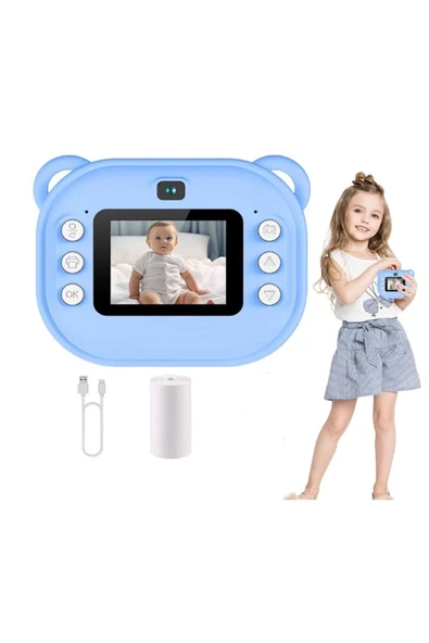 Dijital Video Kayıt Fotoğraf Çocuk Kamerası Anlık Termal Resim Kağıt Baskılı - 2