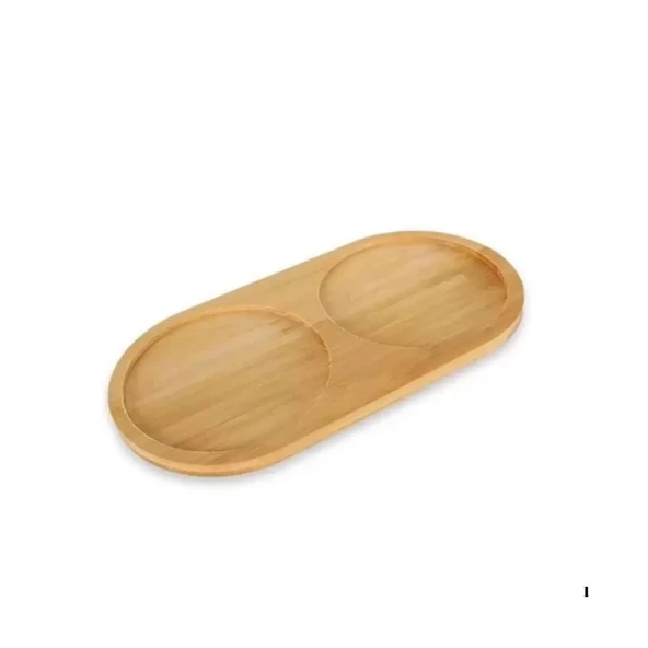 Mucit Home   Bambu Yağdanlık Standı Doğal Ahşap 2 Bölmeli Yağdanlık Altı ürün görseli