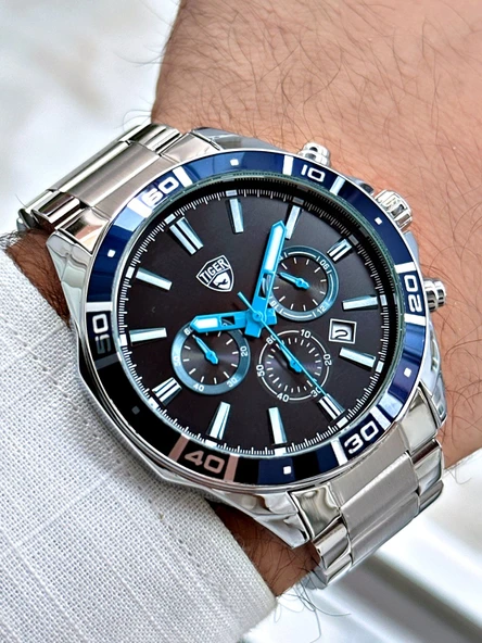 TI-617A TIGER ÇELİK ERKEK SAATİ ürün görseli